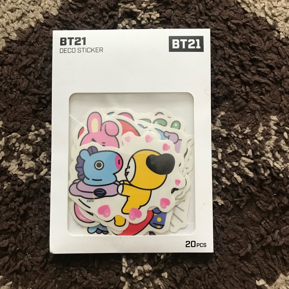 BT21 Decor Sticker Cartoon Animal 20 Piece Set